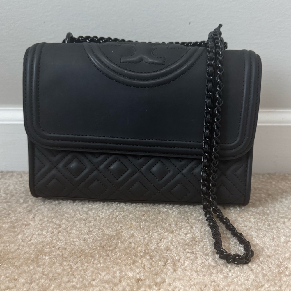 Tory Burch “Fleming” matte crossbody bag